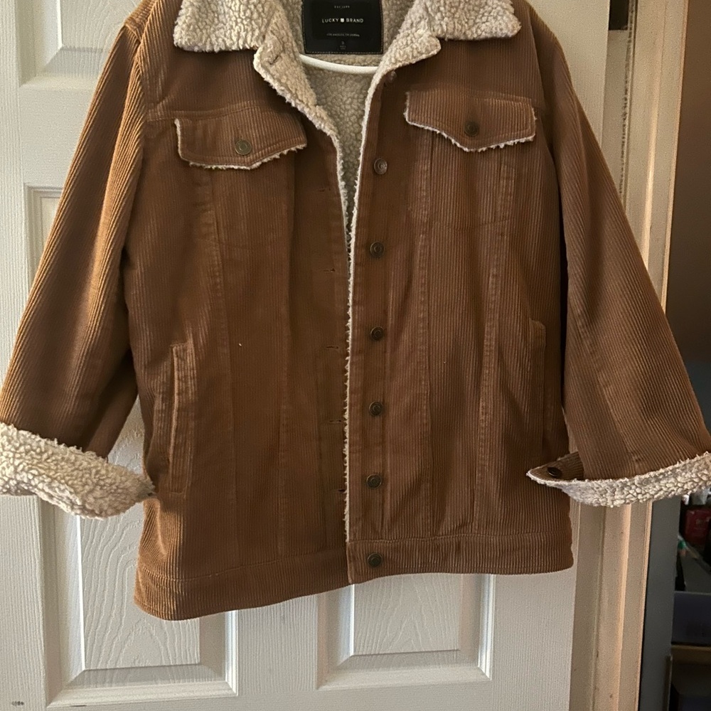 Lucky Brand Camel Lightweight Corduroy Jacket